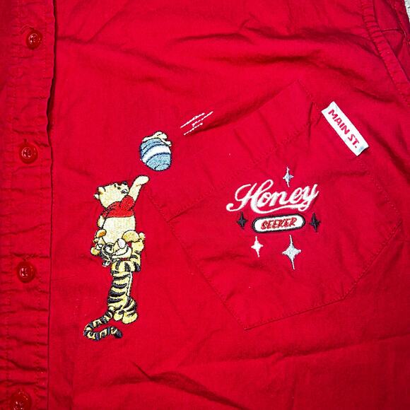Vintage Disney Main Street Winnie the Pooh cotton sleeveless button up women 18 - Picture 3 of 4